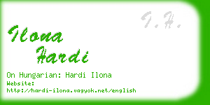 ilona hardi business card